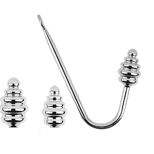 Ribbed GreatBenefit 8826 Anal Hook Set Screw-in 1215